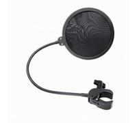 Bffcnl Screen Round Frame Wind Screen with Adjustable Clamp for Plosive Reduction Suitable for Live Broadcasting