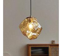 BFFGKGL Modern Lava Ice Cubes Glass Bedside Pendant Light Nordic Creativity Bedroom Single Head Hanging Lamp Japanese Minimalist Kitchen Island Chandelier For Dining Room Dining-table Bar Counter