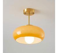 BFFGKGL Nordic Minimalism Antique Orange Glass Semi Flush Mount Corridor Ceiling Light Ceiling Close To Ceiling Light Fixtures Creamy Glass Shade Glass Ceiling Lamp For Hallway