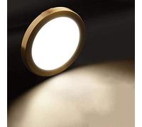 BFFGKGL Ultra Thin LED Living Room Panel Lights Brushed Brass Bedroom Downlight Art Gallery Hallway Recessed Spotlight Ceiling Light Fixture Indoor Kitchen Aisle Spot Lights Cabinet Decor Lamp