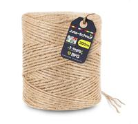 BFG Jute Twine 200m 2-3mm - Tear-Resistant 3-Ply Jute Cord, Brown Garden Cord & Decorative Parcel Twine