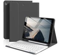 BFGTSJF Keyboard Case for iPad 9th / 8th / 7th Generation 10.2 inch 2021/2020/2019, iPad Air 3rd / iPad Pro 10.5 inch with Pencil Holder, Magnetic Detachable Bluetooth Keyboard - Black
