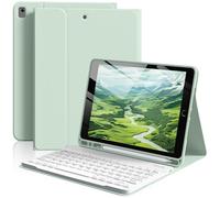 BFGTSJF Keyboard Case for iPad 9th / 8th / 7th Generation 10.2 inch 2021/2020/2019, iPad Air 3rd / iPad Pro 10.5 inch with Pencil Holder, Magnetic Detachable Bluetooth Keyboard - Light Green