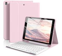 BFGTSJF Keyboard Case for iPad 9th / 8th / 7th Generation 10.2 inch 2021/2020/2019, iPad Air 3rd / iPad Pro 10.5 inch with Pencil Holder, Magnetic Detachable Bluetooth Keyboard - Pink