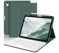 BFGTSJF Keyboard Case for iPad Air 11-inch 2025/2024, iPad Air 5th / 4th Generation 10.9 2022/2020 Inch with Pencil Holder, Detachable Bluetooth Keyboard Folio Cover for Air 11" M3/M2, Dark Green