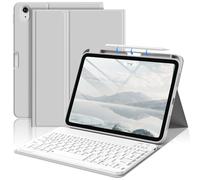 BFGTSJF Keyboard Case for iPad Air 11-inch 2026/2025/2024, iPad Air 5th / 4th Generation 10.9 2022/2020 Inch with Pencil Holder, Detachable Bluetooth Keyboard Folio Cover for Air 11" M3/M2, Gray