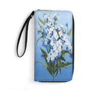 BFGWK Large Wallet Novelty Do Not Forget Me Printing Long Wallet With Zipper Leather Wallet Suitable For Both Men And Women, style, 19.7x10.5cm