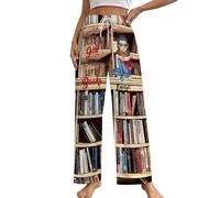BFHEFGSUU Just A Girl Who Loves Books Personalised Reader Pajama Pants Custom Name Book Lovers Gifts For Reading Lover Bookish Bookworm Gifts Book Sweatpants For Women Xmas Birthday (style 20)