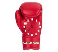 BFHEFGSUU Personalised Boxing Gloves Wall Clock Custom Name Sports Ball Wall Clock Unique Father's Day Birthday Xmas Decor Gift For Dad Friend Sport Lovers Bedroom Living Room Garage (style 15)