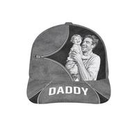 BFHEFGSUU Personalised Daddy Baseball Hat Custom Photo Family Classic Caps Travel Gift Dad Grandpa Men Father's Day Birthday Xmas (S 09)
