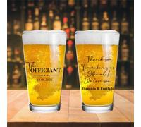 BFHEFGSUU Personalised I Can Marry People Beer Glass Custom Name Funny Officiant Beer Mugs Drinking Glass Wedding Officiant Gift for Him Her Wedding Party Xmas (Style 7)