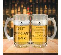 BFHEFGSUU Personalised I Can Marry People Beer Glass Custom Name Funny Officiant Beer Mugs Drinking Glass Wedding Officiant Gift for Him Her Wedding Party Xmas (Style 12)