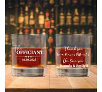 BFHEFGSUU Personalised I Can Marry People Glass Custom Name Funny Officiant Whiskey Mugs Drinking Glass Wedding Officiant Gift for Him Her Wedding Party Xmas (Style 3)