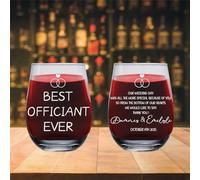BFHEFGSUU Personalised I Can Marry People Wine Glass Custom Name Funny Officiant Wine Mugs Drinking Glass Wedding Officiant Gift for Him Her Wedding Party Xmas (Style 16)