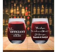 BFHEFGSUU Personalised I Can Marry People Wine Glass Custom Name Funny Officiant Wine Mugs Drinking Glass Wedding Officiant Gift for Him Her Wedding Party Xmas (Style 15)