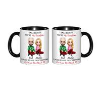 BFHEFGSUU Personalised I Smile Because You're My Daughter Coffee Mug Custom Name Portrait Ceramic Dringking Mug Decor Gift for Daughter from Dad Birthday Party Xmas (Style 1)