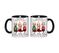 BFHEFGSUU Personalised I Smile Because You're My Daughter Coffee Mug Custom Name Portrait Ceramic Dringking Mug Decor Gift for Daughter from Mom Dad Parent Birthday Party Xmas (Style 3)