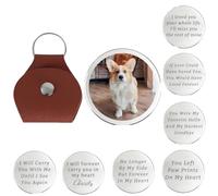 BFHEFGSUU Personalised Loss Of Pet Memorial Pocket Coin With Leather Keychain Custom Name Photo Memorial Pocket Coins Sympathy Gifts For Pet Owner Loss Of Pets Xmas (style 12)
