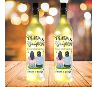 BFHEFGSUU Personalised Mom Bottle Lamp Custom Name Portrait Mother Daughter Forever Linked Together Bottle Light Romantic Bottle Lamp Gift for Mom Anniversary Mother's Day Christmas (Style 1)