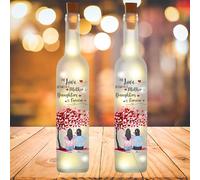 BFHEFGSUU Personalised Mom Bottle Lamp Custom Name Portrait Mother Daughter Forever Linked Together Bottle Light Romantic Bottle Lamp Gift for Mom Anniversary Mother's Day Christmas (Style 4)