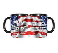 BFHEFGSUU Personalised to My Brother Coffee Cup Custom Name Funny Brother Ceramic Mug Drinking Cup Friendship Gifts Suit for Brothers Dad Birthday Xmas Father's Day (S 13)