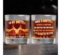 BFHEFGSUU Personalised to My Brother Whiskey Cup Custom Name Funny Whiskey Glass Brother Keepsake Gifts Birthday Xmas Father's Day Brothers Friendship Gift (S 14)