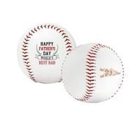 BFHEFGSUU Personalised World's Best Dad Fist Bump Baseball Custom Name Portrait Baseball Keepsake Gift Dad Grandpa From Son Daughter Father's Day Birthday Xmas (S 21)