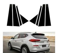BFHJKSRN 8Pcs Car Door Window Pillar Posts Trim Cover Sticker Glossy Black Exterior Part For Hyundai Tucson 2016 2017 2018 2019 2020 2021