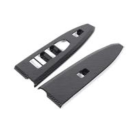 BFHJKSRN Car Glass Lift Frame Decorative 2pcs Sticker For BMW 7 Series G70 2023 2024 2025 ABS Carbon Fiber Interior Protection Accessories