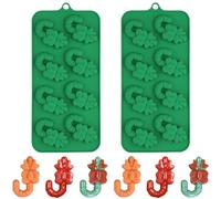 BFJ Christmas Chocolate Moulds Silicone Christmas Candy Moulds Cane Shape 2pcs for Resin, Ice Cube, Soap, Cake Topper(5.4 x 2.5cm)