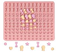 BFJ Dog Treat Moulds 130 Cavity Mini Silicone Moulds Star Heart Bone Fish Roud Shape for Baking Biscuits, Cookie, Candy, Chocolate, Gummy, Cookie