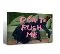 BFKDKG Maximalist Wall Decor, Don't Rush Me Altered Art Portrait, Antique Victorian Gallery Wrapped Canvas, Eclectic Aesthetic Large Wall Art Print, Vintage Girly Painting for Bedroom 12 * 16