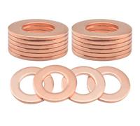 BFLCTGCF 20PCS M12*1.5 Oil Drain Plug Gasket Crush Washers Gasket Red Cooper Oil Drain Plug Compatible with BMW, Benz.