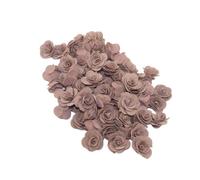 BFLCWSTD Fabric Flowers Flower Fabric Artificial 2.5cm 18 Colors For Wedding Dress Holiday Decoration Can Mix Color(Brown,48pcs)