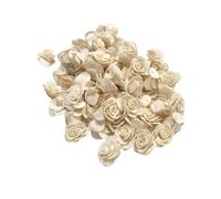 BFLCWSTD Fabric Flowers Flower Fabric Artificial 2.5cm 18 Colors For Wedding Dress Holiday Decoration Can Mix Color(Beige,48pcs)