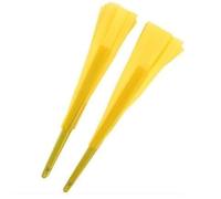 BFLCWSTD Silk Fans 2 Pcs Plastic Ribs Fabric Belly Dance Mulan Fan 16"(41cm)(Yellow,2pcs right hand)