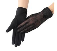 BFLCWSTD Uv Protection Gloves 1 Pair Summer Women Sunscreen Touch Screen Anti-UV Ice Silk Gloves Thin Breathable Non Slip Short Female Drive(Black)