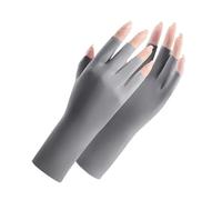 BFLCWSTD Uv Protection Gloves Summer Ice Silk Half Fingers Gloves Anti Uv Protection Thin Fingerless Mitten Outdoor Cycling Mittens(D149 Grey)