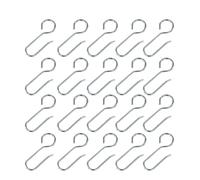 BFLKY 20 Pack Metal S Hooks for Curtain Rods - Silver Curtain Attachment with S Shaped Hooks