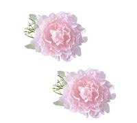 BFLKY 2Pcs Artificial Peony Flower Curtain Clip Curtain Rope Tie Window Curtain Tieback Holdback Drapery Clamps Wedding Decors