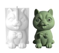 BFLKY 3D Dog Silicone Candle Mold Soap Resin Plaster Mould Animal Puppy Ice Cube Chocolate Making Desk Ornament Home Decor