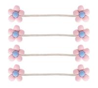 BFLKY 4 Pack Metal Rope Window Drapery Holdback Clips Colorful Florals Curtain Tiebacks For Bedroom Kids Room Nusery Decors