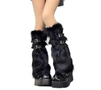 BFLKY Faux Furs Leg Warmers For Womens Winter Warm Furs Boot Cuffs Covers Cozy Christmas Halloween Party Cosplay Costume