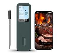 BFOUR Meat Thermometer with LCD Display,Wireless Meat Thermometer with Smart APP,for Oven Grill Kitchen BBQ Smoker