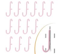 BFPeaky Pegboard Hooks ONLY for IKEA Skadis Pegboard, Pink, Pegboard Accessories, Compatible with IKEA SKADIS Pegboard, 16 Pack