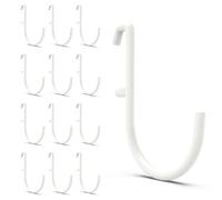 BFPeaky Pegboard J Hooks for IKEA Skadis Pegboard, White, Pegboard Accessories, Compatible with IKEA SKADIS Pegboard, 12 Pack