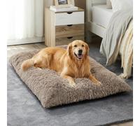 BFPETHOME Dog Bed for Large Dogs, Plush Kennel Pad for Sleeping &Ease Anxiety, Washable Mats with Anti-Slip Bottom - 53 x 36 inch