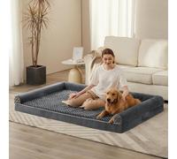 BFPETHOME Orthopedic Washable Dog Beds Large Sized Senior Dog for Comfy Sleeping with Removable Cover, Waterproof Big Soft Pet Couch Bed for Dogs Rerlax