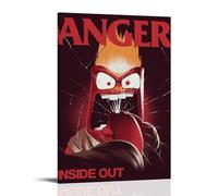 BFQMBKJUQ Anger Inside Out Poster Art Decorative Painting Gifts Moisture-Proof Fade Resistant Art Gifts Waterproof Fouling Home Store Decoration16x24inch(40x60cm) Frame-style