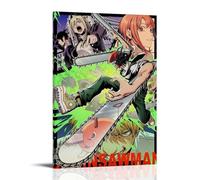 BFQMBKJUQ Chainsaw Man Poster Art Decorative Painting Gifts Moisture-Proof Fade Resistant Art Gifts Waterproof Fouling Home Store Decoration20x30inch(50x75cm) Frame-style